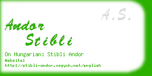 andor stibli business card